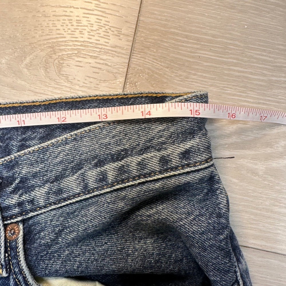 Agolde woman's 90s medium rise dark wash denim jeans bounty straight leg 28 - Picture 12 of 12